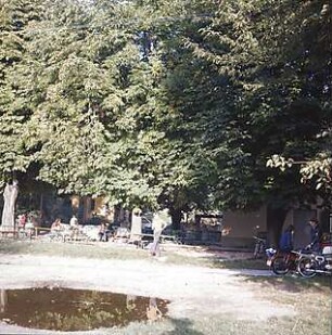 Hansjakob, Gottfried; München - Oberföhring; Isarinsel - Isar, Gasthaus St. Emmerammühle