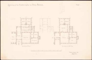 Schloss Stabelwitz Erweiterung: Grundriss Erdgeschoss, 1. Obergeschoss, Maßstabsleiste