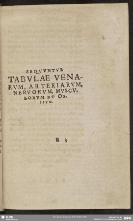 Sequuntur Tabulae Venarum, Arteriarum, Nervorum, Musculorum Et Ossium