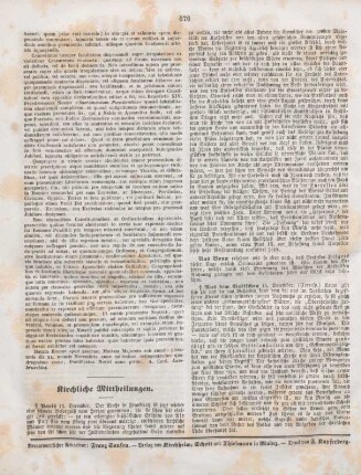 676 Kirchliche Mittheilungen