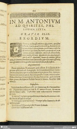 In M. Antonium Ad Quirites, Philippica Sexta. Oratio XLIX.