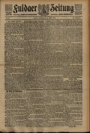 Ausgabe vom Montag, den 19. April 1909.