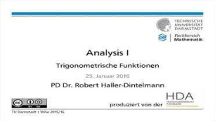 Kap. 23: Trigonometrische Funktionen