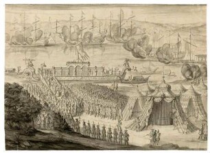 Ankunft und Empfang Maria Josephas an der alten Vogelwiese 1719