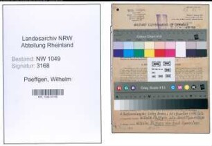 Entnazifizierung Wilhelm Paeffgen , geb. 02.01.1892 (Einzelhaendler)