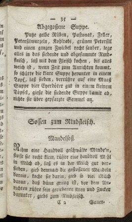 Sossen zum Rindfleisch.