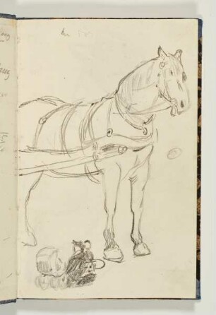 Pferd und Kinderwagen