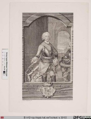 Bildnis Friedrich August, Fürst zu Anhalt-Zerbst, Herr zu Inn- u. Kniphausen (reg. 1747-93)