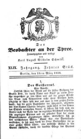 10. Stueck, 11. Maerz 1850