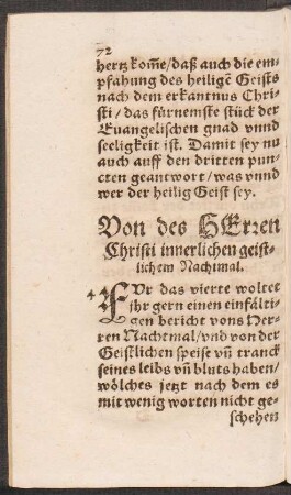 Von des Herren Christi innerlichen geistlichem Nachtmal.