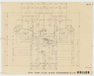 Wohnhaus Otto-Suhr-Allee 53/55/57, Berlin-Charlottenburg: Rückgebäude Grundriss Keller 1:50