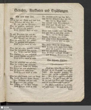 Gedichte, Anekdoten und Erzählungen
