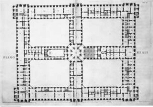 Dichiarazione dei disegni del Reale Palazzo di Caserta ..., Tav. III: Grundriss des ersten Obergeschosses