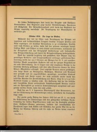 Oktober 1918. Die Lage im Westen