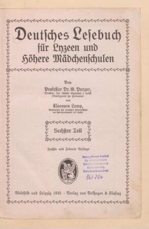 Sechster Teil = [Klasse 4], [Schülerband]: [Sechster Teil = [Klasse 4], [Schülerband]]