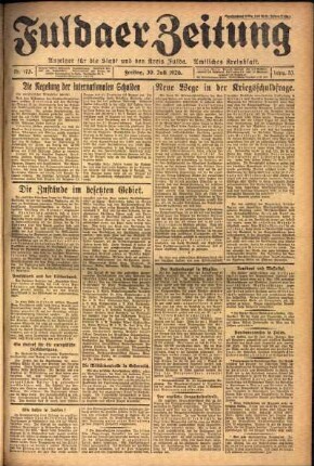 Ausgabe vom Freitag, den 30. Juli 1926.