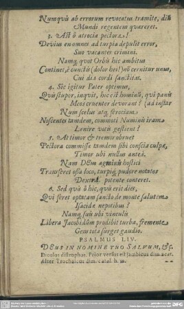 Psalmus LIV. Deus In Nomine Tuo Salvum, & c.