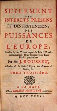 Les Interêts presents des Puissances de l'Europe, 17