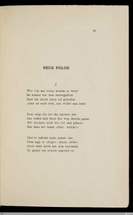 Neue Folge / [Friedrich Gundolf]