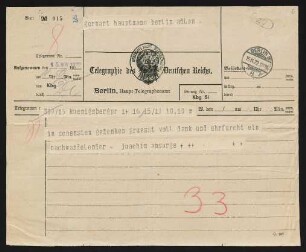 Brief von Joachim Ansorge an Gerhart Hauptmann