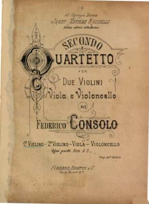 Secondo quartetto per due violini, viola e violoncello