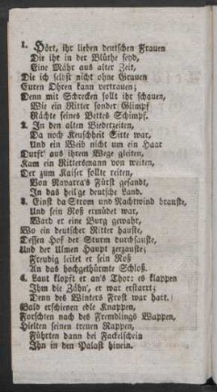 Hört, ihr lieben deutschen Frauen Die ihr in der Blüthe seyd