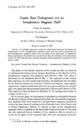 Cosmic rays underground and the interplanetary magnetic field