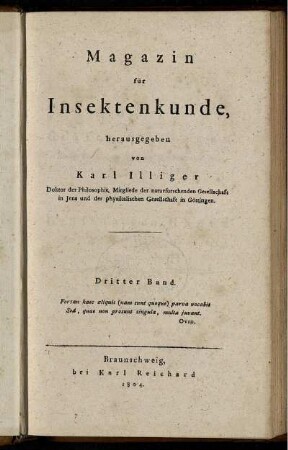 3: Magazin für Insektenkunde
