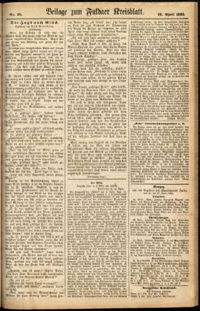 Zweite Ausgabe vom Samstag, den 29. April 1882.