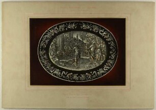 Plat ovale en Grisaille