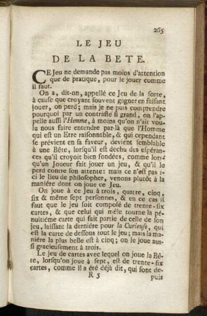 Le Jeu de la Bete.