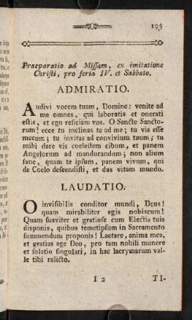 195-208, Praeparatio ad Missam, [...]. - Gratiarum actio post Missam, [...].