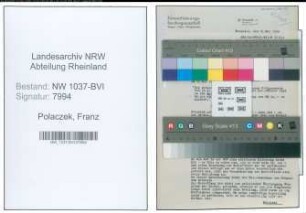 Entnazifizierung Franz Polaczek , geb. 26.07.1901 (Lehrer)