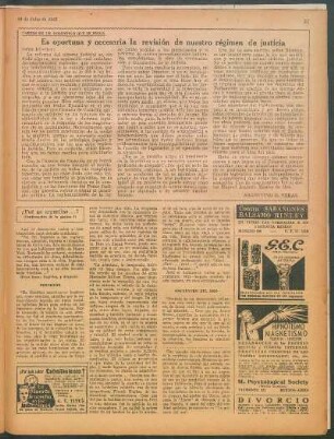 Es oportuna y necesaria la revisión de nuestro régimen de justicia : Cartas de un argentino que se enoja