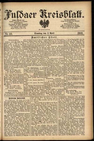 Ausgabe vom Dienstag, den 02. April 1901.