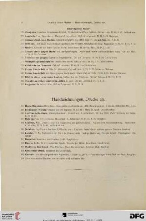 Handzeichnungen, Drucke etc. (Nr. 284-296)
