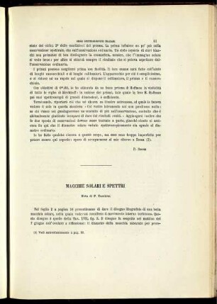 Macchie Solari E Spettri