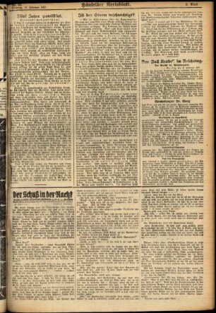 Zweite Ausgabe vom Dienstag, den 15. Februar 1927.