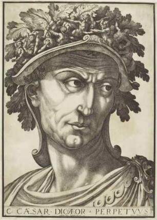 Julius Caesar (Blatt 1, aus der Serie der Portraits der ersten zwölf römischen Kaiser)