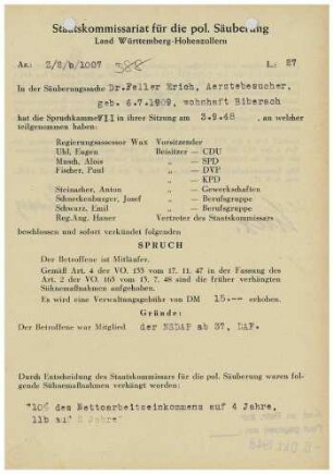 Feller, Erich Dr.