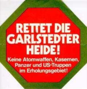 Handzettel der DKP gegen die Stationierung von Atomwaffen in der Garlstedter Heide