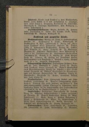 Buchdruck und graphische Künste.