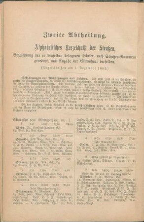 Altereihe. [Annenstraße. Bäckergang. Bahnhofstraße. Bergstraße. Bierträgergang. Blocksberg. Boninstraße. Breiterweg. Brückensteig. Brunswiekerstr. Budengang. Burgstraße.]