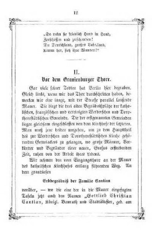II. Vor dem Oranienburger Thore