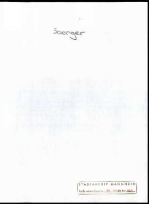Saenger, Samuel, Die Neue Rundschau , Berlin, Schriftwechsel mit Wichert