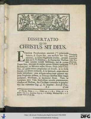 Dissertatio Quod Christus Sit Deus.