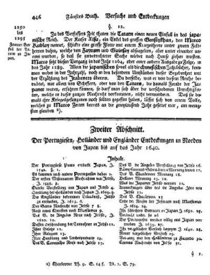 Zweiter Abschnitt. Der Portugiesen, Holländer und Engländer Entdeckungen in Norden von Japan bis auf das Jahr 1640.