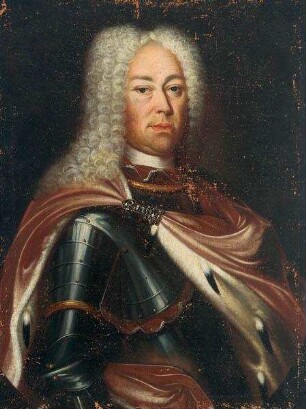 Hüftbild eines Herrn im Harnisch