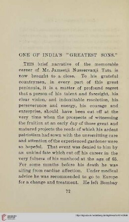 One of India’s „Greatest Sons“