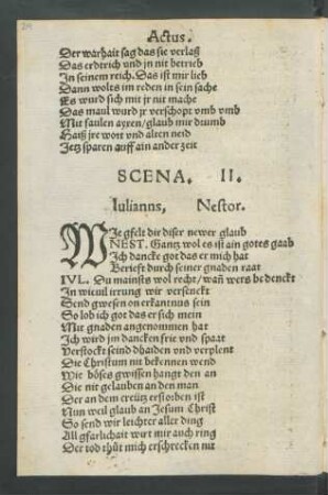Scena. II. Iulianns, Nestor.